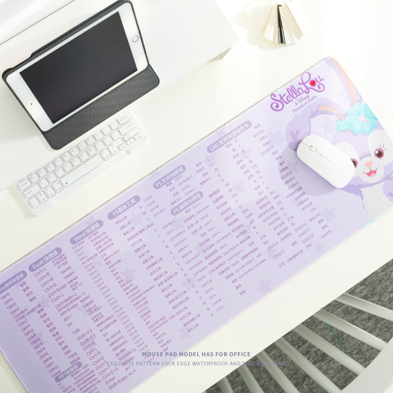 Mega Slip Rat Mat Star Della Shortcut Keys Students Electric Race Mat Game Cartoon Lock Side Women Ins Wind Desk Pad Cad Creative Excel Personality Ps Big Word Cute Office