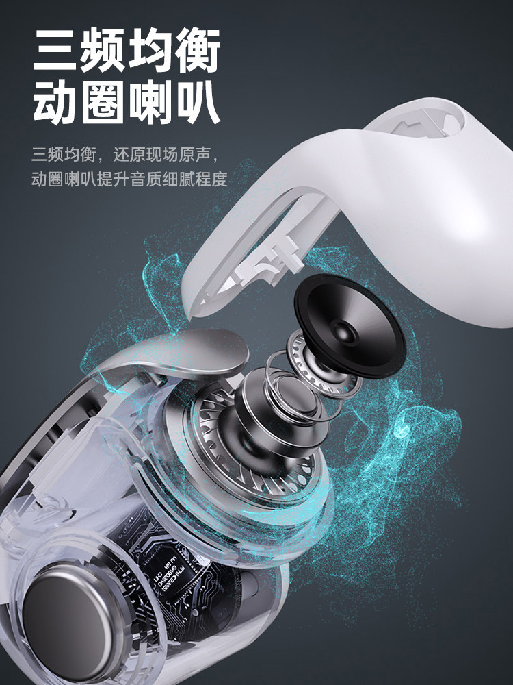 Zengqian 2025 New Open-Type Wireless Bluetooth Earphones, Over-Ear, Non-In-Ear, Ear Clip, High-Quality Sound for Men and Women