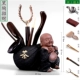 Trà đạo Sáu quý ông đặt Bộ trà Kung Fu Bộ trà tre Clip trà gỗ rắn Công cụ pha trà Ebony Garden Tea Spoon