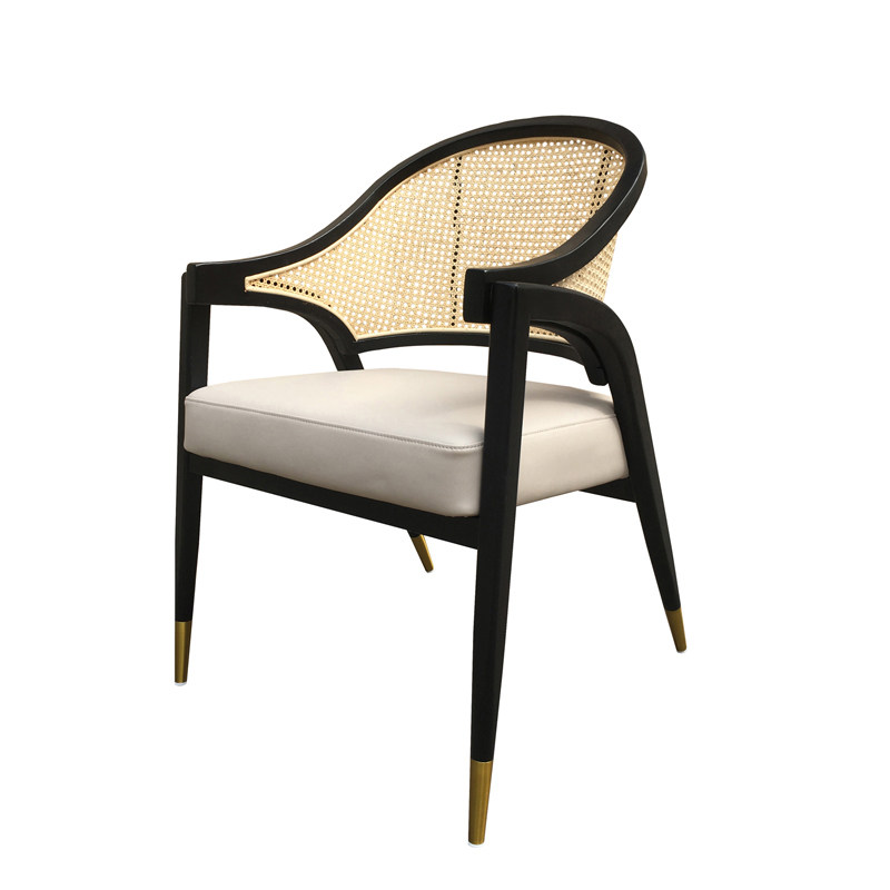 Light Extravagant Solid Wood Dining Chair Minimalist Modern Designer Chair Coffee Chair Casual Chair Solid Wood Rattan Custom Vines Chair