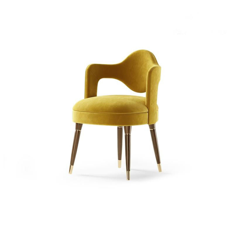 Nordic Minimalist Living Room Dining Chair Hotel Single Chair American Light Lavish Studio Casual Chair Cafe Lean Back Chair