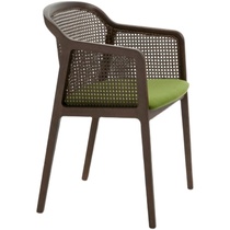 New Chinese Fashion Designer Hotel Café Vines Back Casual Chair American Rattan Chic Wood Dining Chair Home Bookchair