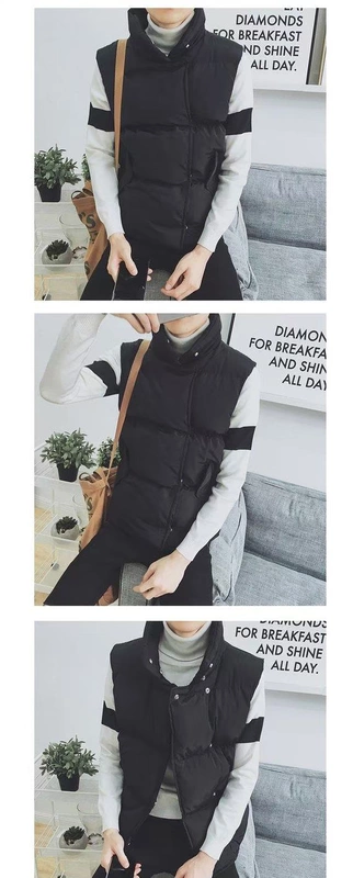 Mùa thu đông nam phiên bản Hàn Quốc của cổ áo xuống cotton vest thanh niên phù hợp với bánh mì dày áo ba lỗ gym