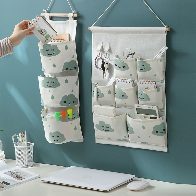 Hanging wall storage bag hanging bag wall hanging door behind the wall bed placed artifact wall hanging bag dormitory room fabric