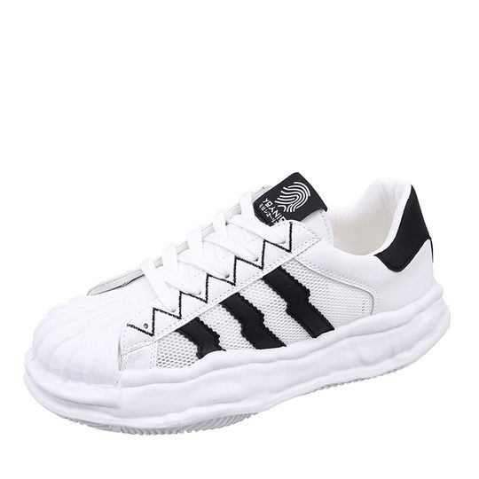 专柜品质网面溶解鞋女2025年夏季新款帆布小白鞋厚底休闲运动板鞋