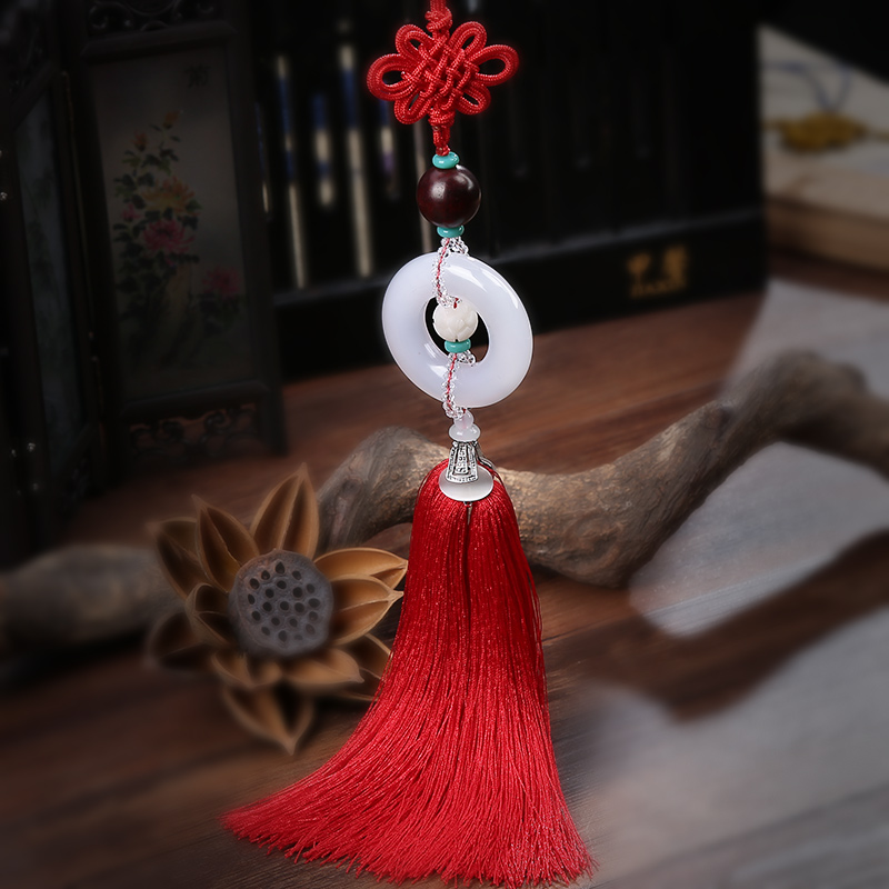 Car pendant Chinese knot car decoration high-end pendant car rearview mirror suspension 2022 net red