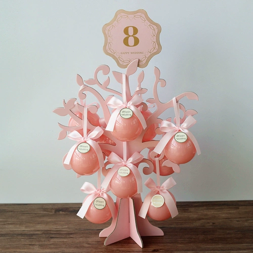 花半里 Дерево любви, свадебная коробка конфет в европейском стиле, круглый шар, дерево счастья, свадебная коробка конфет, дерево, свадебная открытка, изготовление на заказ