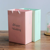 Flower half a wedding handbag with hand gift bag creative wedding candy box carton European wedding supplies return bag