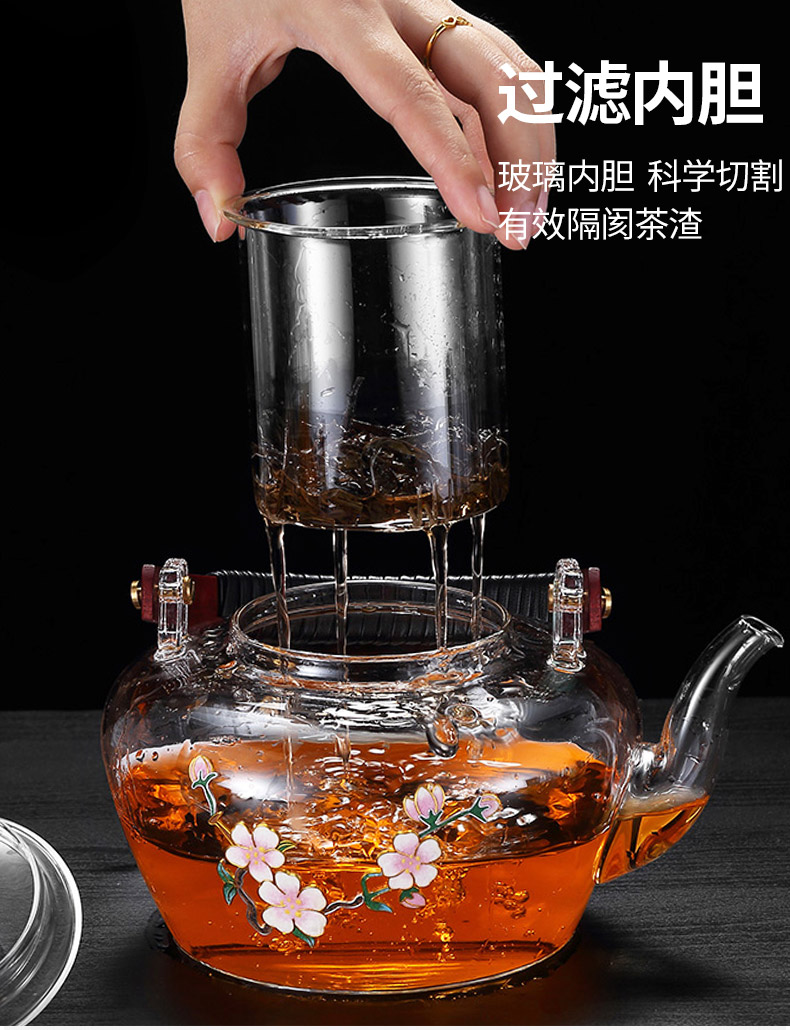 It still fang glass cooking pot boiled red tea ware to hold the network trill kettle kung fu tea mercifully single pot of flower pot