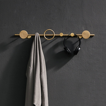 Brass wall-mounted bedroom coat rack Nordic simple light luxury hanger creative door porch home wall hanger