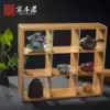 Bamboo and wood storage rack Storage shelf Chinese Kung Fu tea Road tea set accessories Tea cabinet rack Multi-treasure teacup Teapot rack