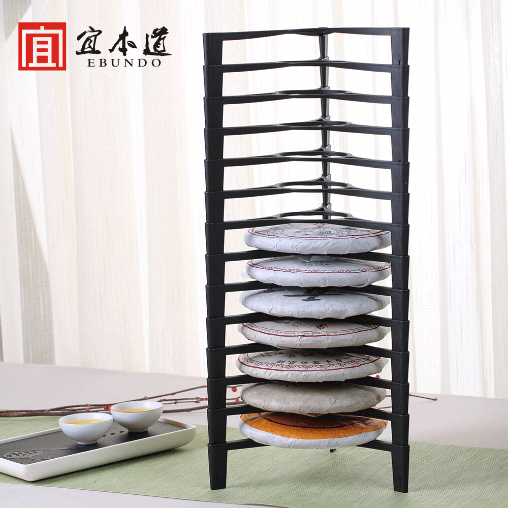 Pu-erh Tea Cake Display Rack Multilayer Plastic Deposit Tea Shelf Storage Bracket Storage Bracket Tea Set Accessories Collection Of Roasted Tea Racks