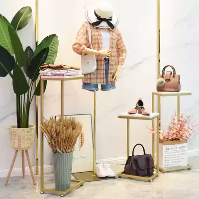 Clothing store women shop shop net red decorative props children's clothing window ornaments high and low display table model floor shelf