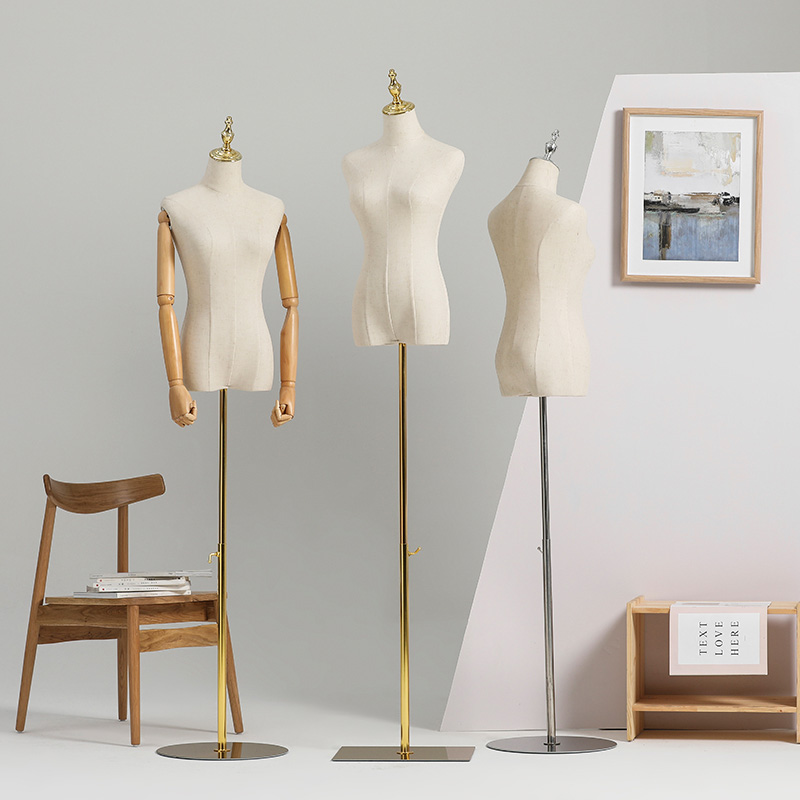 Lizhou Clothing Store Model Props Female Model Half Body Shop Window Show Shelf With Hand Upscale Wedding Dress Shop Dummy Model