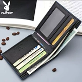 Playboy Short Classic Cross -Line Wallet Youth Fashion Multi -карта сплошной печати