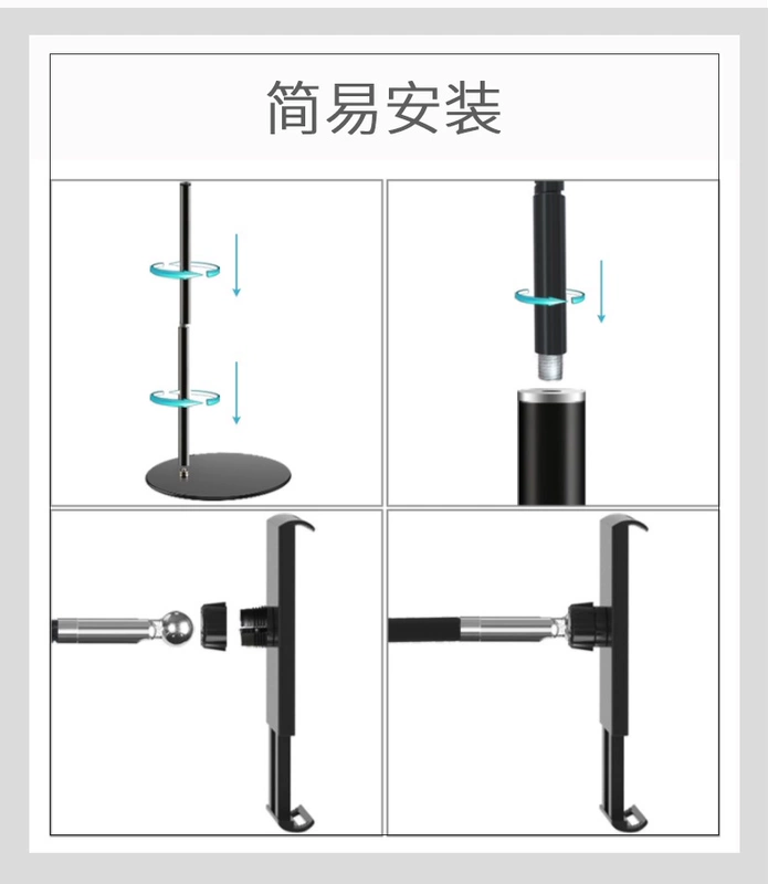 Điện thoại di động lười biếng khung giường với sàn đầu giường ipad hỗ trợ khung chụp trực tiếp selfie hỗ trợ clip phẳng xem TV Artifact chụp trên cao neo đỏ máy chạy bộ đa năng hỗ trợ clip phổ quát - TV