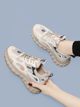 Lightweight soft-soled daddy shoes womens 2022 new autumn all-match winter plus velvet heightened thick-soled casual sports running