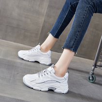 Thick-soled daddy shoes womens 2022 spring new spring and autumn womens shoes soft-soled small white shoes sports shoes womens casual travel shoes
