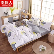 Nam cực cotton bốn mảnh cotton giường đôi 1.8 m bộ đồ giường chăn sheets ba bộ 1.5 m