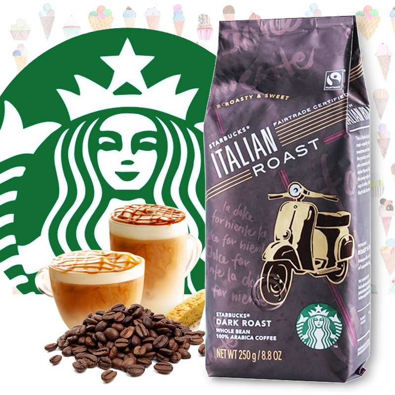 Starbucks coffee Italian roasted coffee beans can be ground coffee powder Black coffee Pure coffee imported from the United States