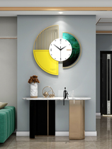 Light luxury decorative painting wall clock home fashion Restaurant hanging wall modern creative art atmospheric time clock living room clock