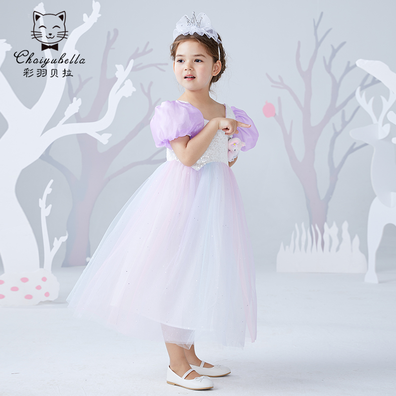 Girls dress princess skirt Xingdailu skirt Western style little girl children 2022 new summer dress baby skirt