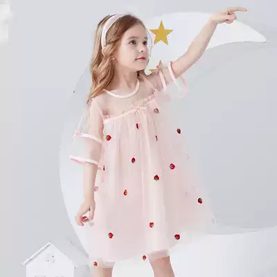 Girls summer dress baby summer 2021 New Princess dress children's dress gauze dress puffy gauze