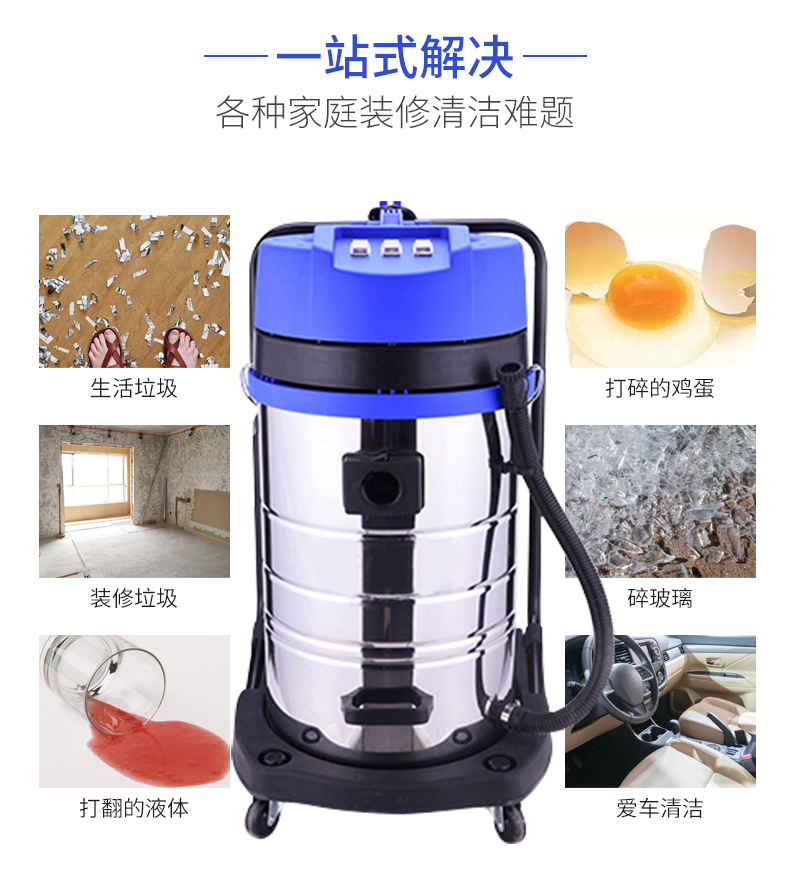máy hút bụi black&decker Máy hút bụi thùng công nghiệp 100L bền, khách sạn rửa xe gia đình công suất cao yên tĩnh ướt và khô chân không lớn - Máy hút bụi robot hút bụi xiaomi vacuum mop esse