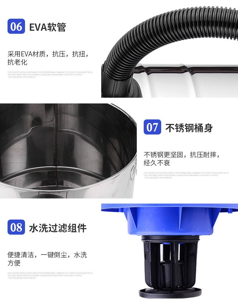 máy hút bụi black&decker Máy hút bụi thùng công nghiệp 100L bền, khách sạn rửa xe gia đình công suất cao yên tĩnh ướt và khô chân không lớn - Máy hút bụi robot hút bụi xiaomi vacuum mop esse