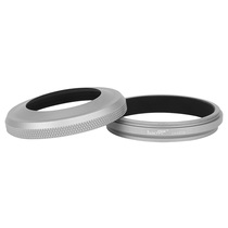 Hauge metal lens hood suitable for Fuji X100vi camera with adapter ring compatible with original lens cap
