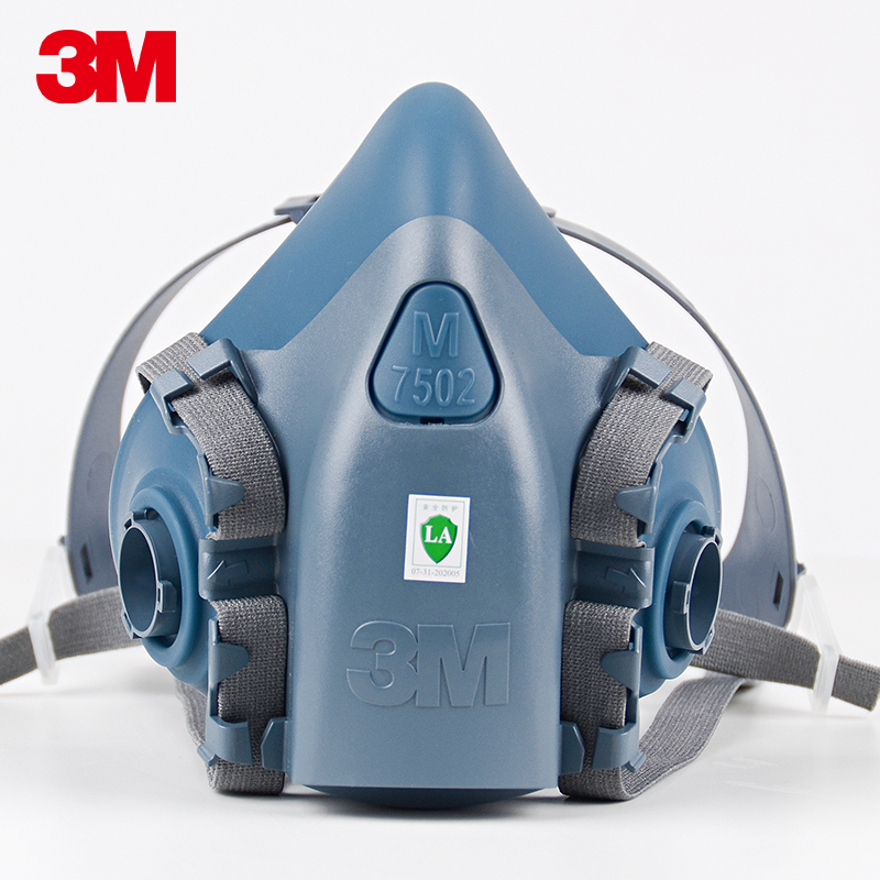 3M7502 Half-mask gas mask anti-industrial dust-proof hood respirator set with filter cotton or filter box