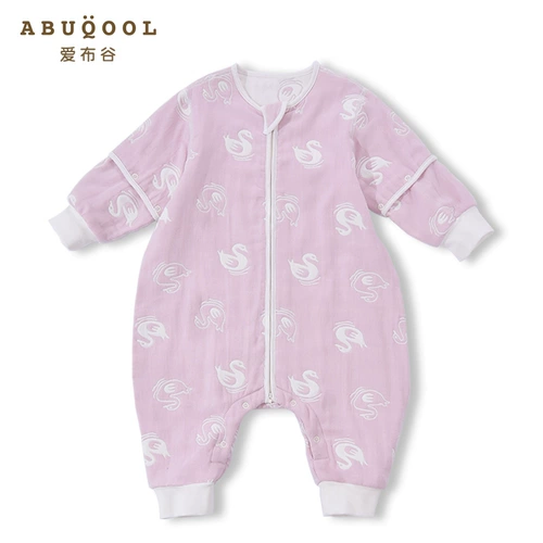 爱布谷 Детский тонкий хлопковый спальный мешок, марлевое универсальное детское одеяло на четыре сезона, осенний