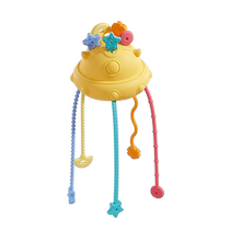Baby pumping toy hand grasping training flying saucer pull toy 6 months 3 baby 0 to 1 year old educational early education