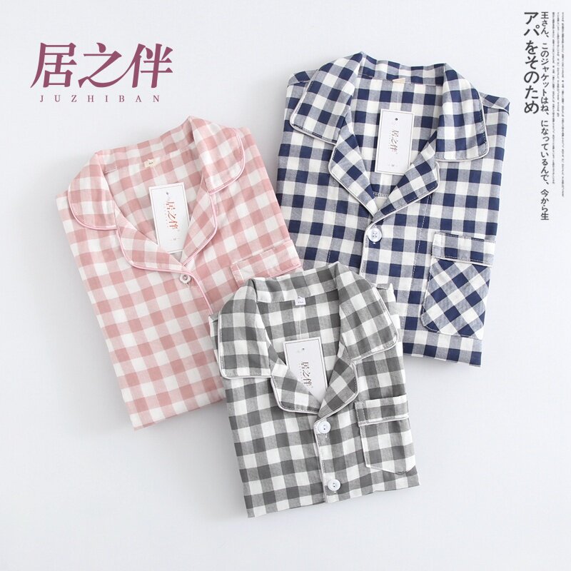 2019 new parent-child sleepwear spring autumn thin pure cotton cloth lovers men and women long sleeve children's loose home suit suit