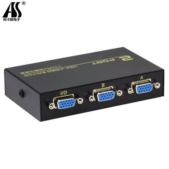 Akas VGA Switcher 1 인 아웃 2에서 2 out 2 in 1 out 다중 컴퓨터 모니터 컨버터가 고화질 케이블 4를 갖춘 4 개 out out in One VGA Vide Seamless Switcher