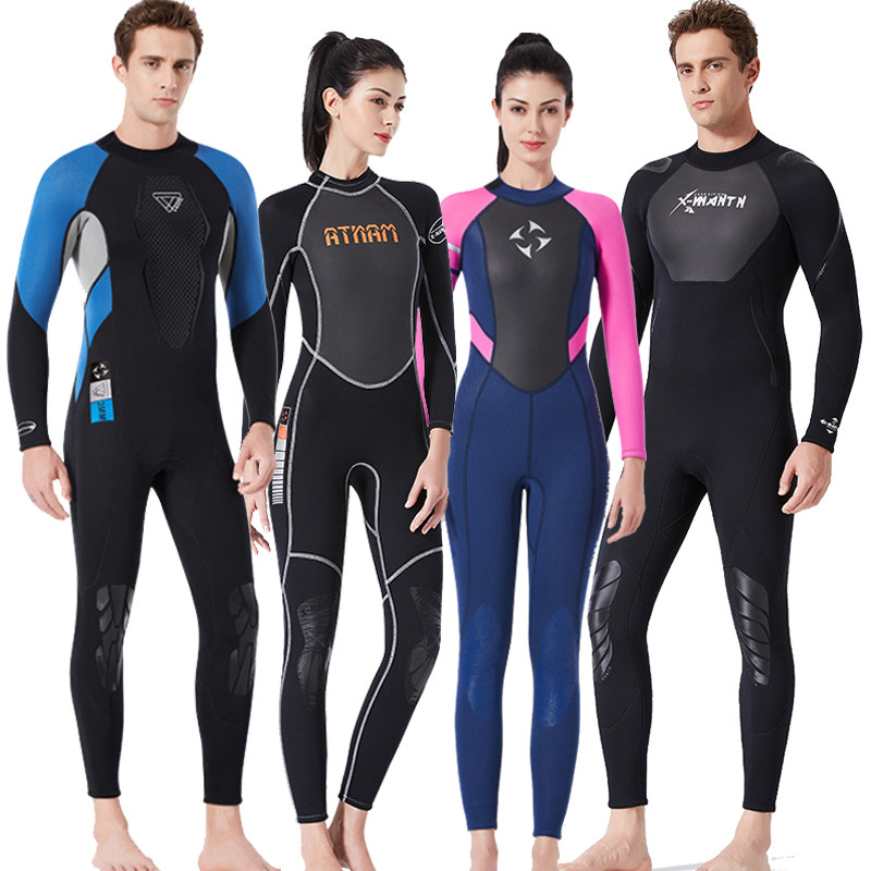 3MM DIVING SUIT MEN AND WOMEN THICKEN WARM AND CHILL WINTER SWIMSUIT WITH LONG SLEEVE SURF SNORKELING SNORKELING SNORKELING