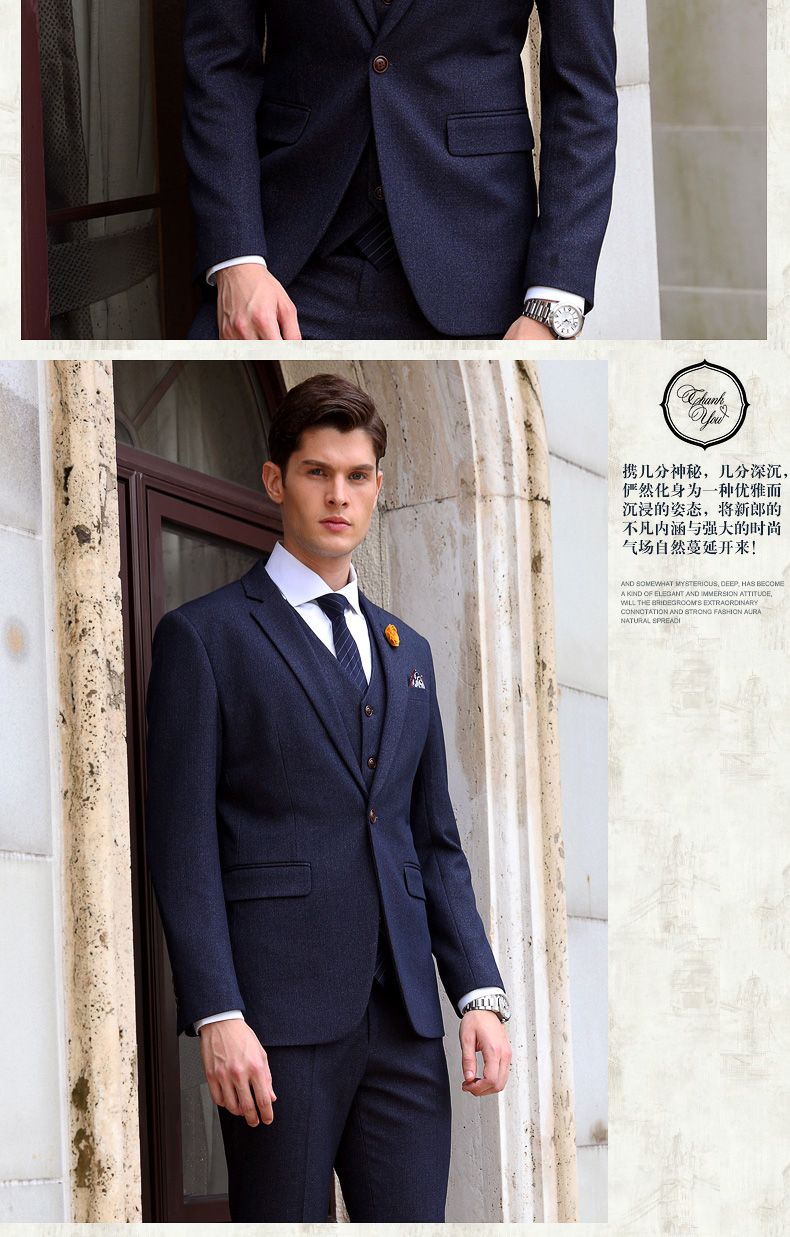 Bộ đồ vest nam phù hợp với chú rể váy cưới mùa đông suit nam