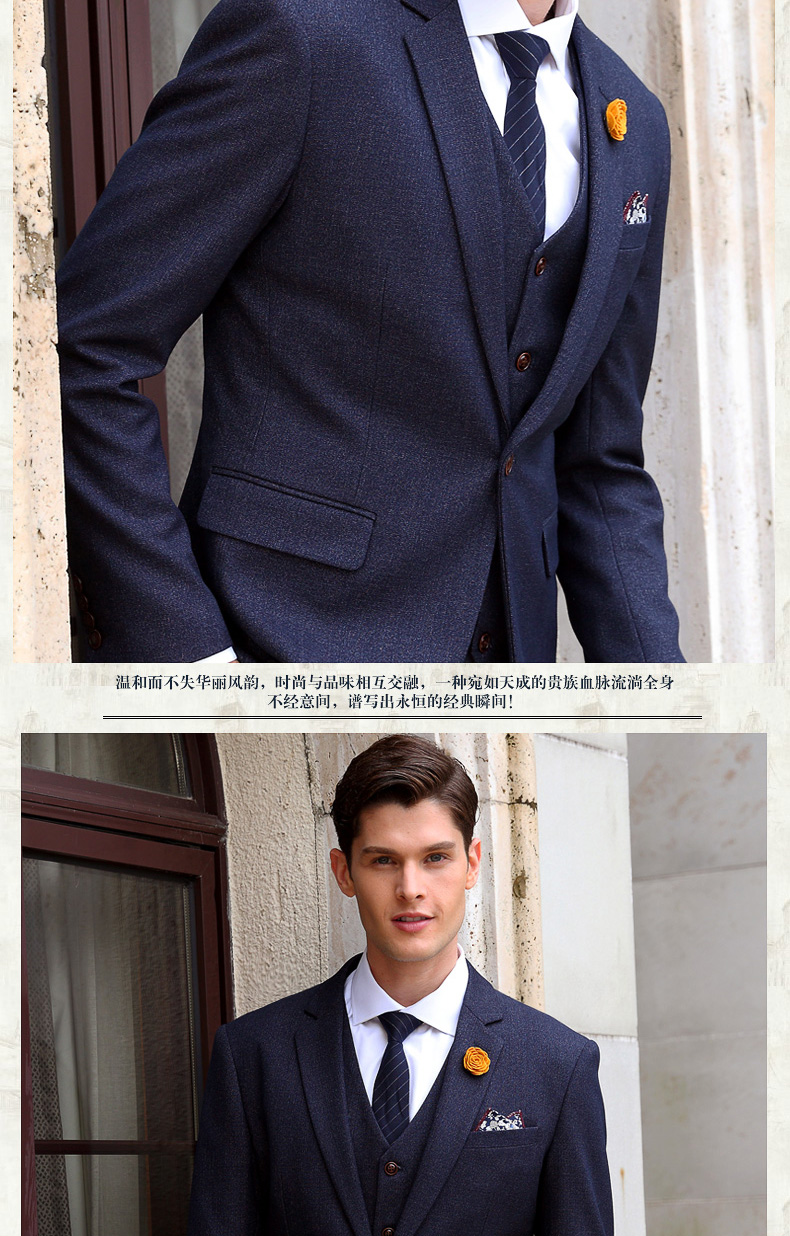 Bộ đồ vest nam phù hợp với chú rể váy cưới mùa đông suit nam
