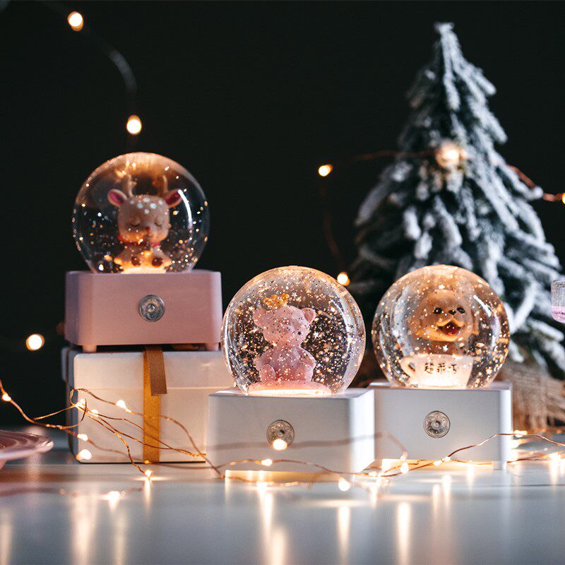 Christmas Music Box Snow Crystal Ball Sky City Music Box Girlfriend Girls Girls Children Birthday Gifts