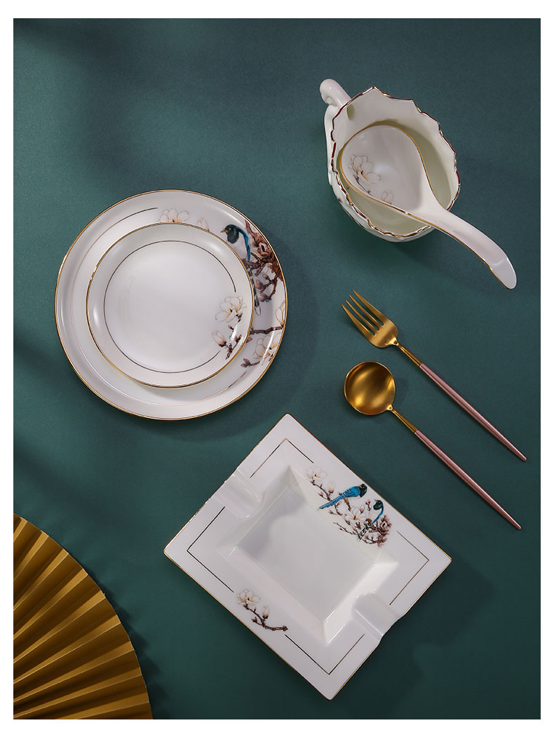 New head jingdezhen 56 ipads China tableware suit housewarming wedding gift chopsticks as ceramic Chinese dishes