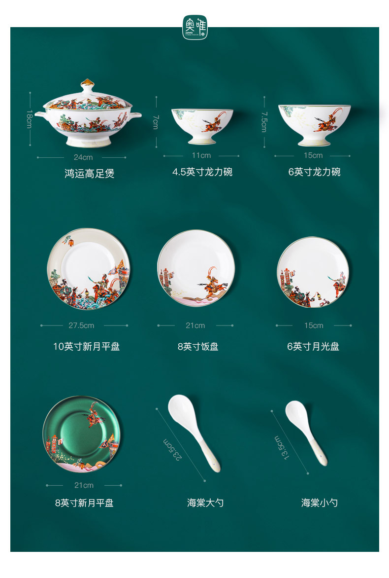 Mr Chao hua mu LAN wen gen ceramic tableware suit only countries dishes home dishes combine individuality creative web celebrity ipads