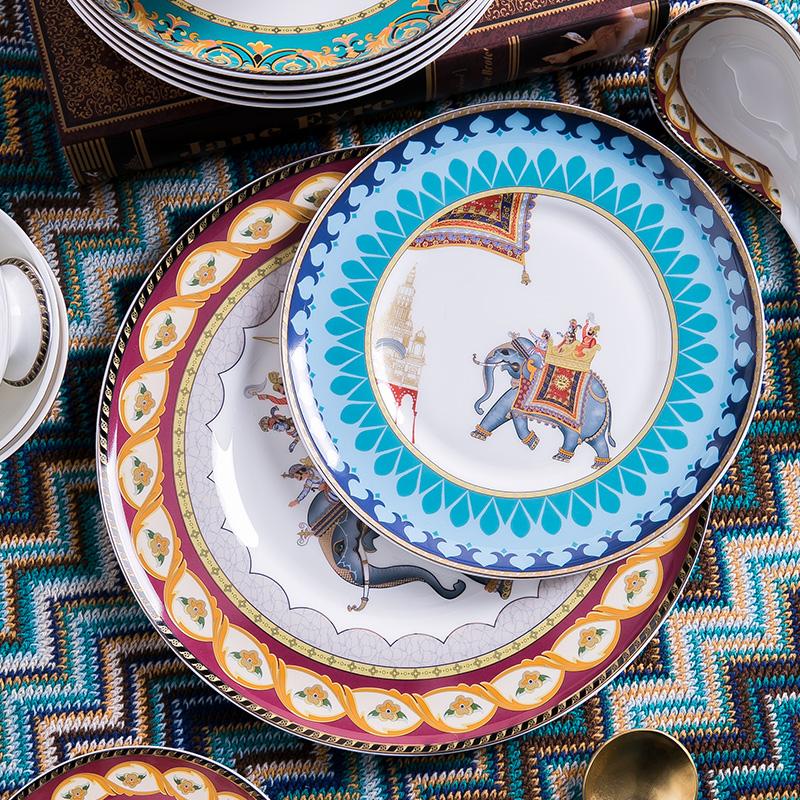 Mr Wei jingdezhen ceramic tableware suit European dishes suit household 10 new creative dish bowl combination