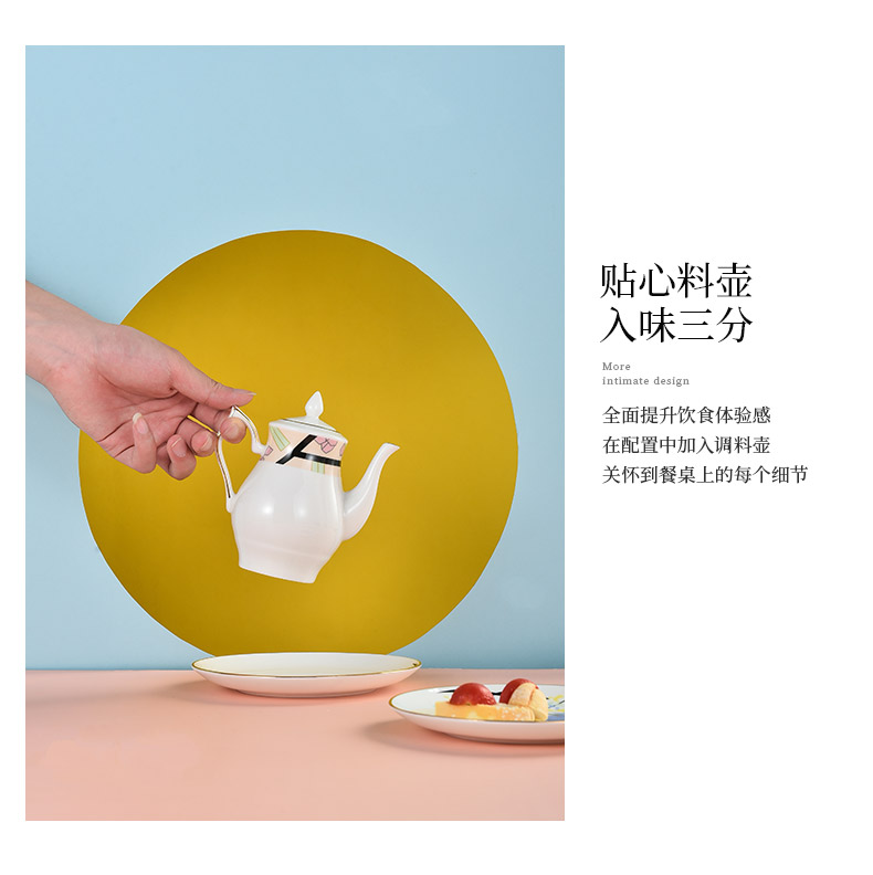 The only I use chopsticks tableware suit dishes household jingdezhen porcelain Chinese high - grade ipads dishes housewarming gift
