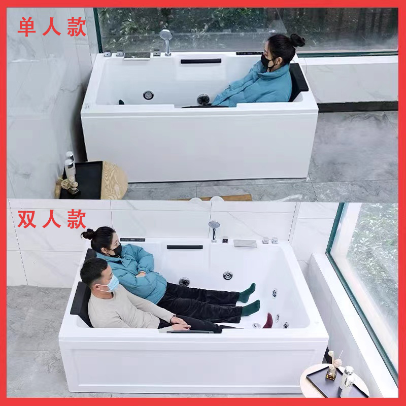 Acrylic double oversize space lovers outdoor folk accommodation surf massage thermostatic home grown-up bathtub tub-Taobao