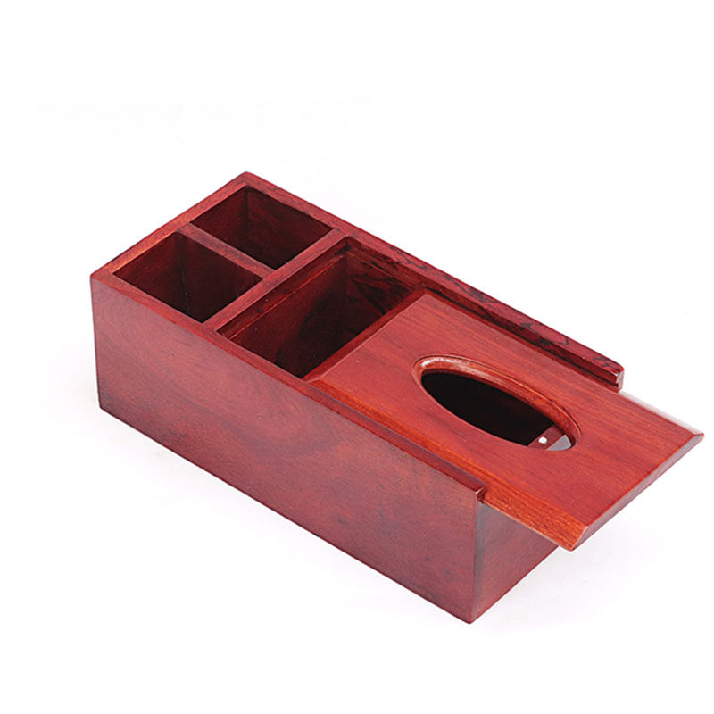 Multifunction paper towel box Living room solid wood sanitary paper box remote control containing box Creative Home Extraction Hygienic Carton Napkin paper Box