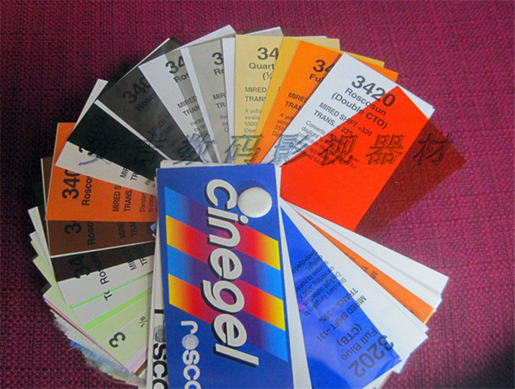 Film and video production Reden color paper ROSCO color filter paper Cinegel colour scale card color complete light filter