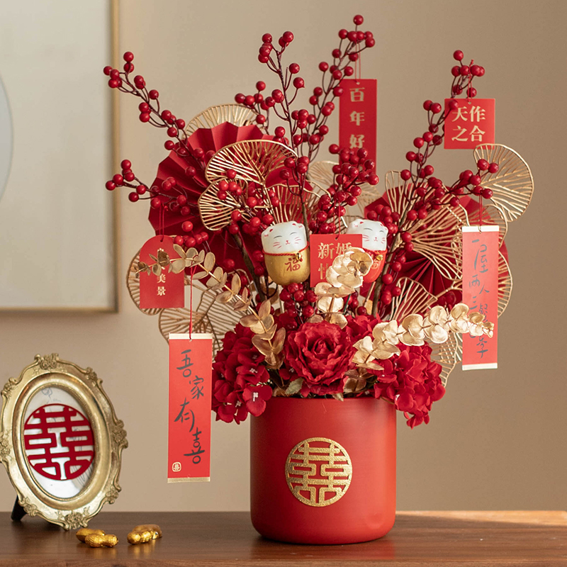 Southern Cross Happy Wedding Bucket Simulation Flower Living Room Wedding Room Layout New House Flower Decoration Wedding Gift