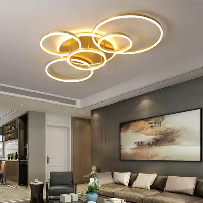 Living room lights Nordic ceiling lights simple modern light luxury atmosphere home led bedroom lights creative circle Net red light