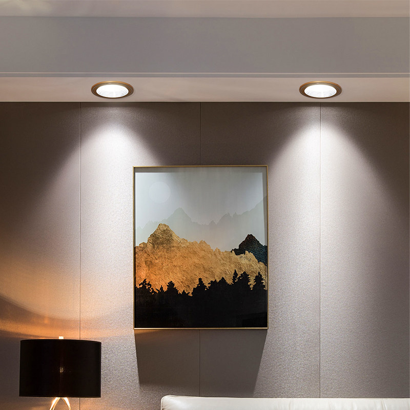 LED Cylinder Light Embedded 7 5 Drilling Ceiling Light Aluminum Living-room Ceiling Lamp Round Walkway Light Hallway 5w Hole Light