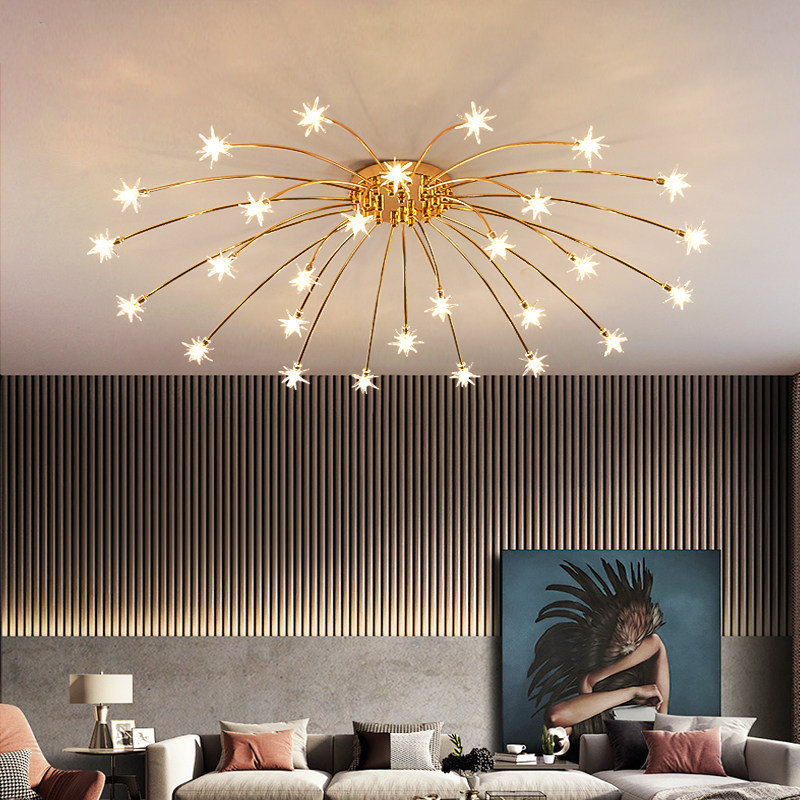 Living room lamp simple modern children's room ceiling lamp Nordic warm romantic creative starry master bedroom lamps